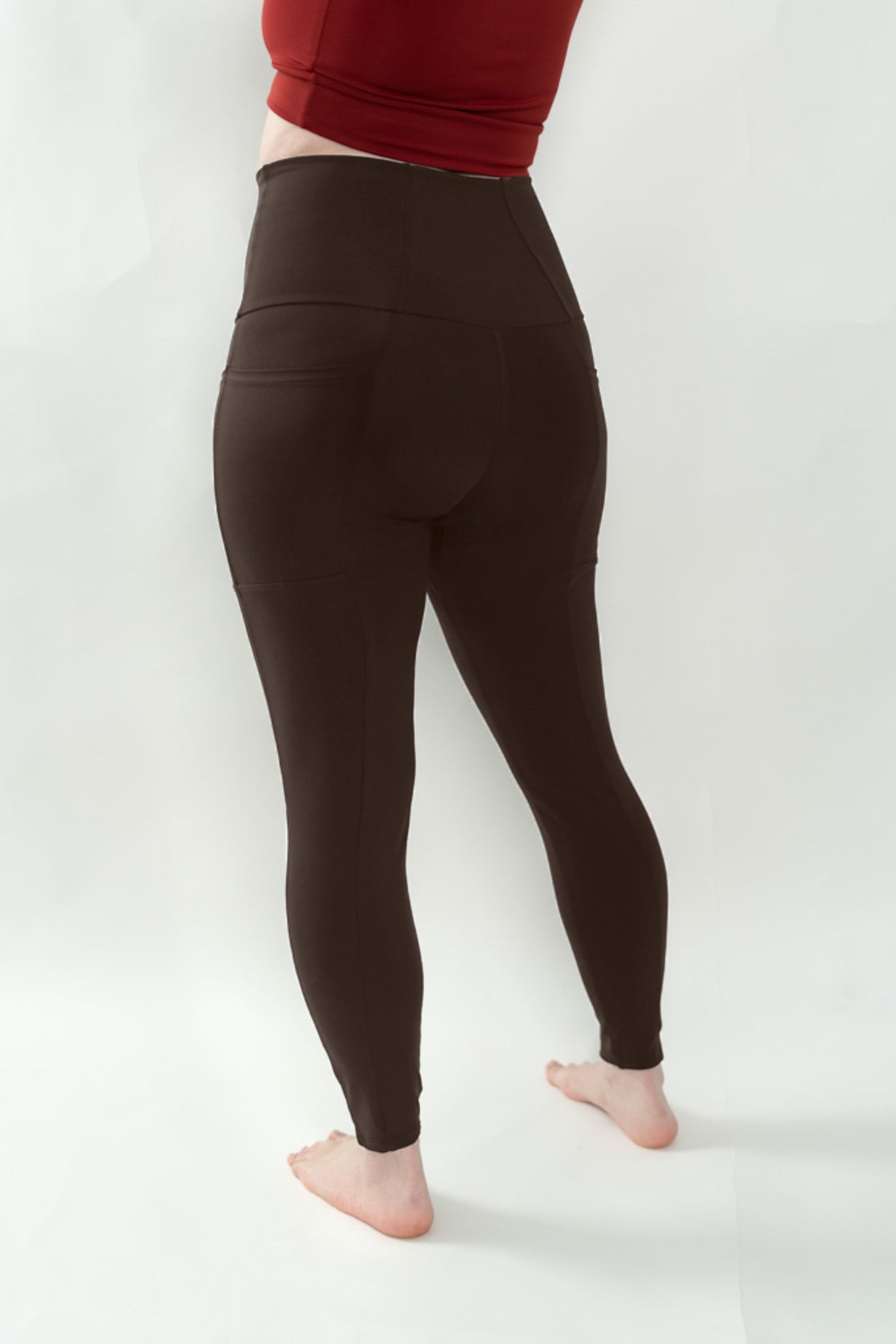 Brown 4 Pockets Leggings