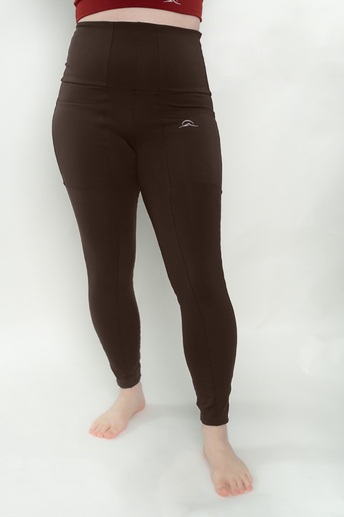Brown 4 Pockets Leggings