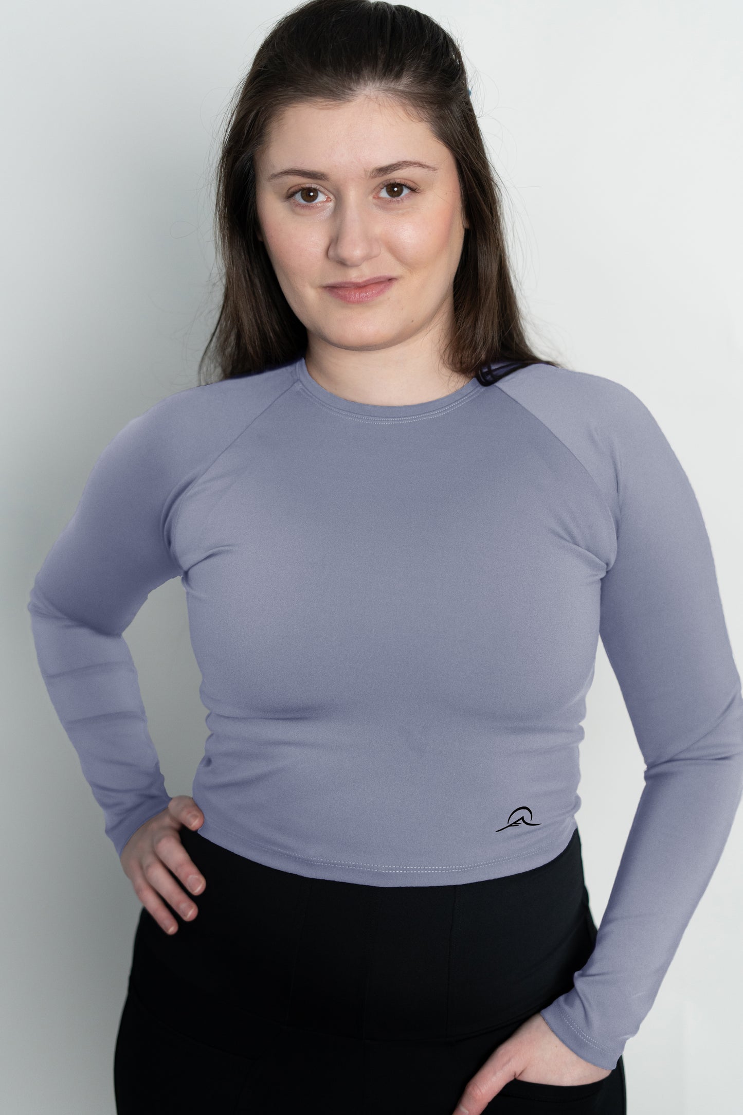 Lilac Long Sleeve Crop Top