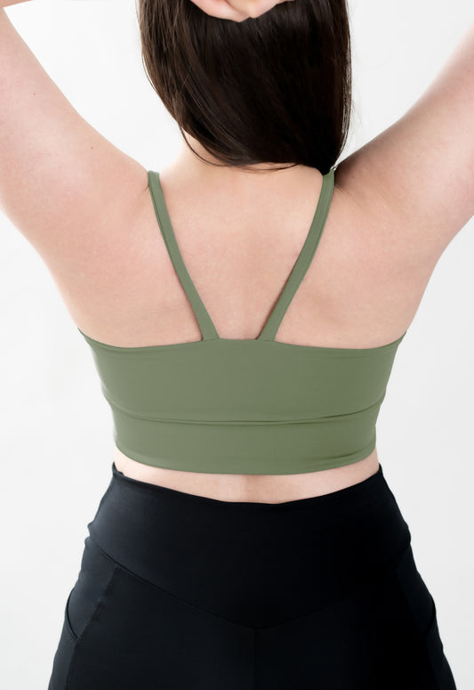 Olive Green Sports Bralette