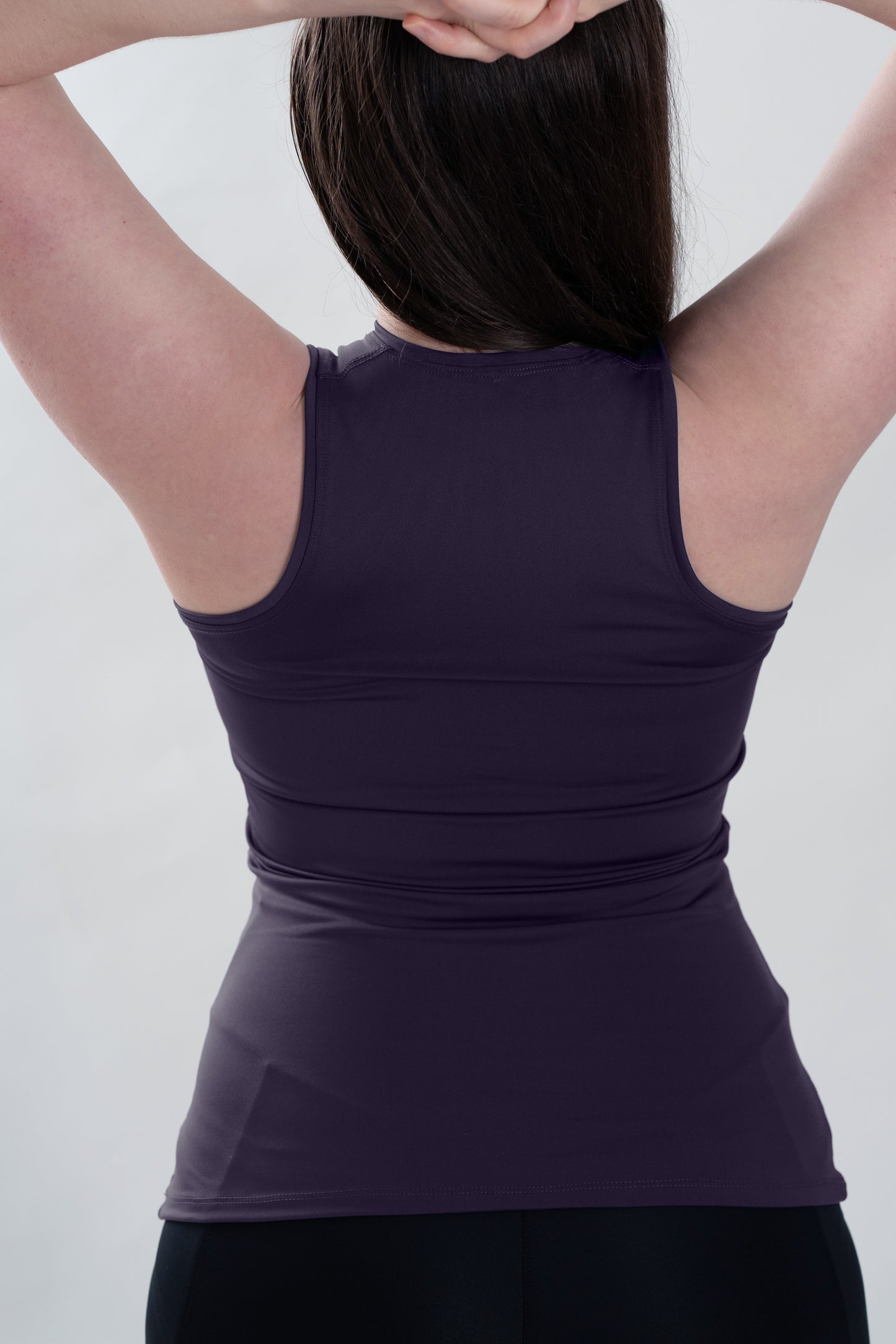 Purple Long Form Fitting Tank Top