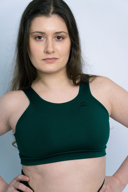 Dark Green Sustainable Sports Bra