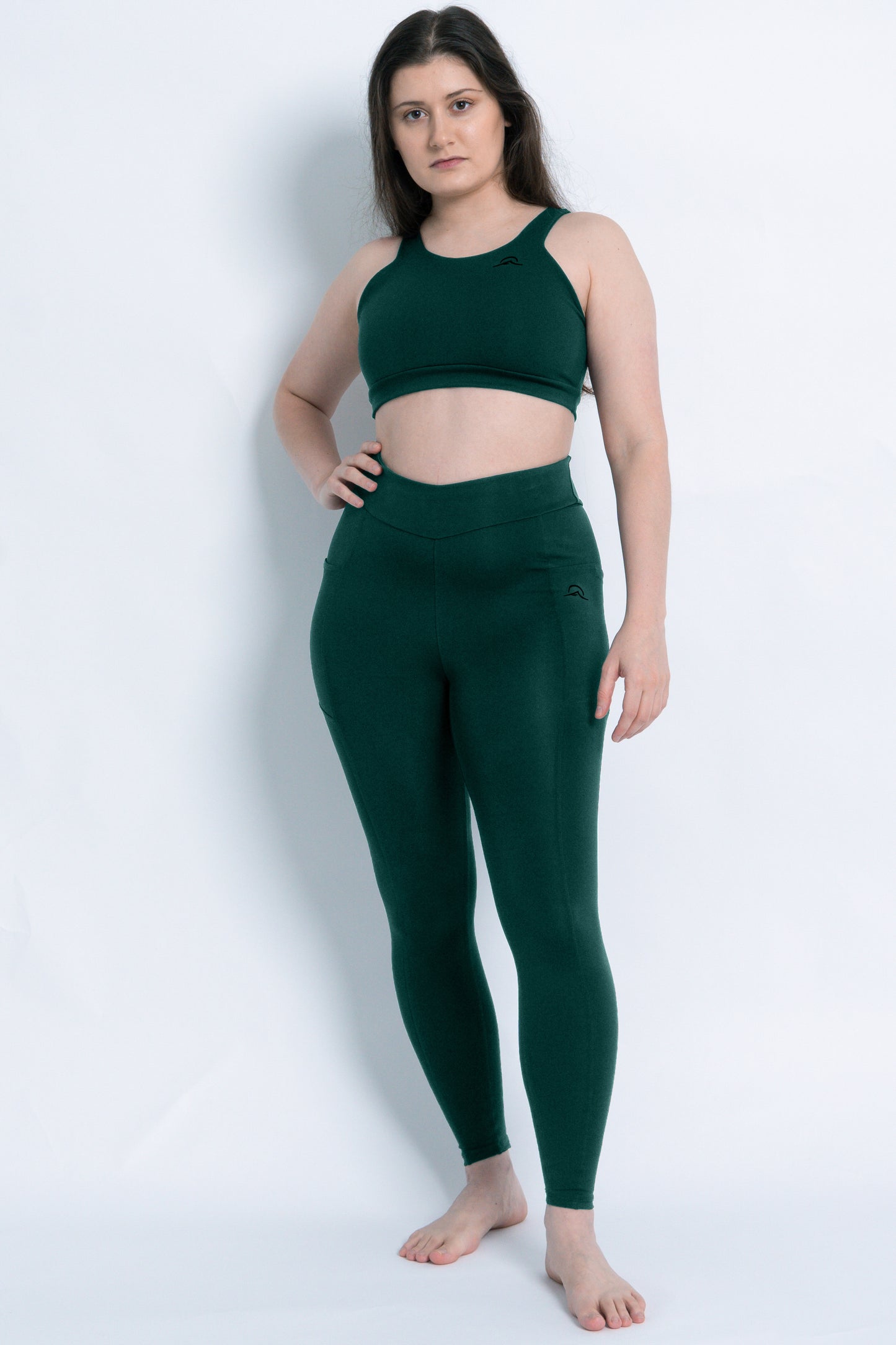 Sustainable Leggings with Pockets and Subtle V High Waist