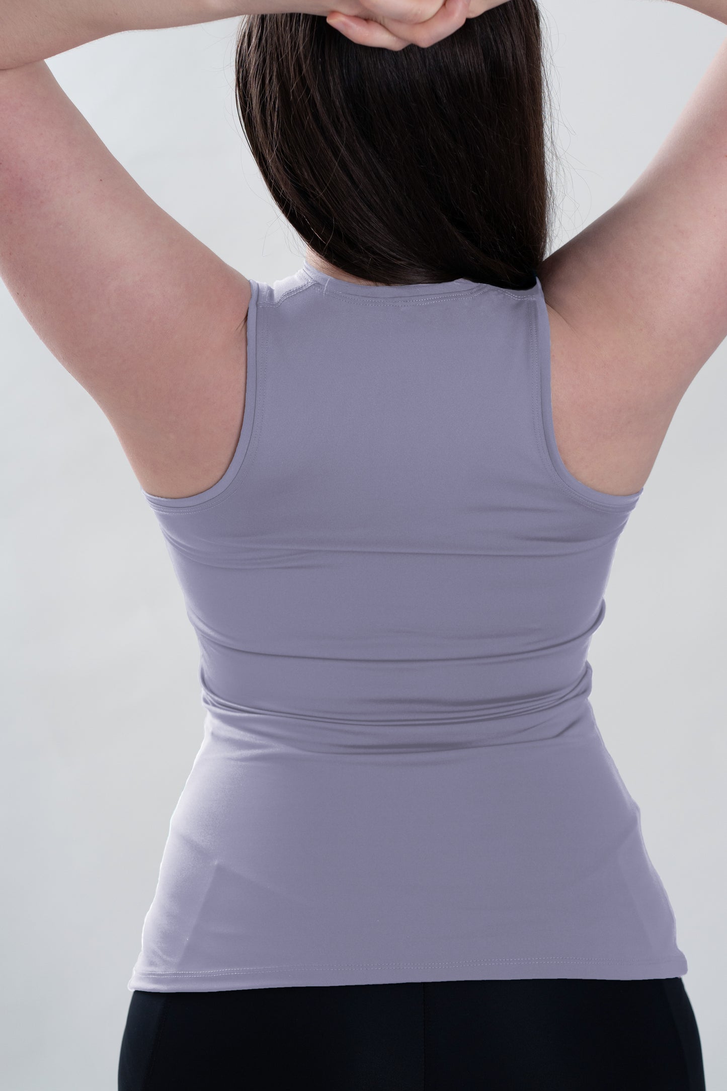 Lilac Long Form Fitting Tank Top