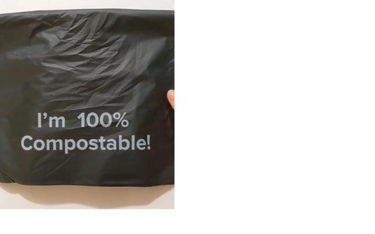 We always ship in compostable garment bags and polymailers