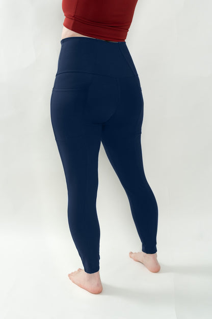 Navy Blue 4 Pockets Leggings