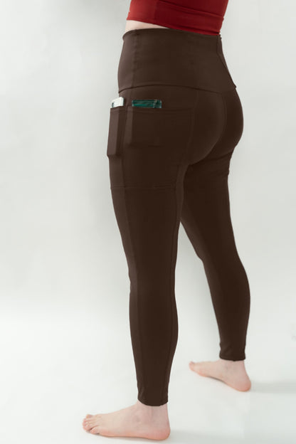 Brown 4 Pockets Leggings