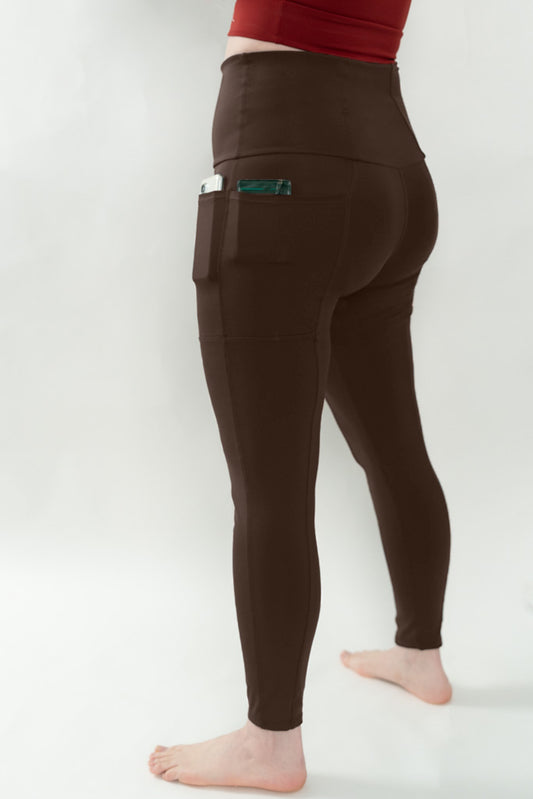 Brown 4 Pockets Leggings