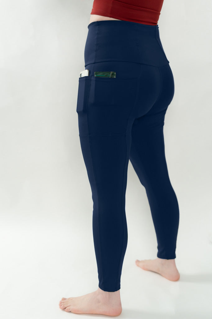 Navy Blue 4 Pockets Leggings